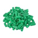 uxcell 100pcs Rubber End Caps 6mm ID Vinyl Cap Cover Screw Protectors Dark Green
