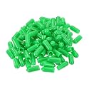 uxcell 100pcs Rubber End Caps 6mm ID Vinyl Cap Cover Screw Protectors Green