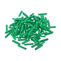 uxcell 100pcs Rubber End Caps 1.5mm ID Vinyl Cap Cover Screw Protectors Dark Green