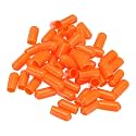 uxcell 100pcs Rubber End Caps 7mm(1/4") ID Vinyl PVC Round Tube Bolt Cap Cover Screw Thread Protectors,Orange