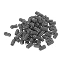 uxcell 100pcs Rubber End Caps 7mm(1/4") ID Vinyl PVC Round Tube Bolt Cap Cover Screw Thread Protectors Dark Grey