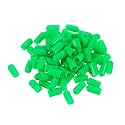 uxcell 100pcs Rubber End Caps 7mm ID Vinyl PVC Round Tube Bolt Cap Cover Screw Thread Protectors Green