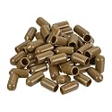 uxcell 100pcs Rubber End Caps 7mm ID Vinyl PVC Round Tube Bolt Cap Cover Screw Thread Protectors Light Brown