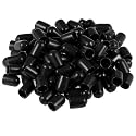 uxcell 100pcs Rubber End Caps 8.5mm ID Vinyl Round Tube Bolt Cap Cover Screw Thread Protectors Black