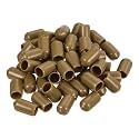 uxcell 100pcs Rubber End Caps 8.5mm ID Vinyl PVC Round Tube Bolt Cap Cover Screw Thread Protectors Light Brown