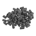 uxcell 100pcs Rubber End Caps 8mm ID Vinyl PVC Round Tube Bolt Cap Cover Screw Thread Protectors Dark Grey