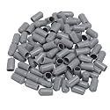 uxcell 100pcs Rubber End Caps 8mm(5/16") ID Vinyl PVC Round Tube Bolt Cap Cover Screw Thread Protectors Grey