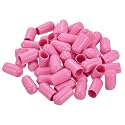 uxcell 100pcs Rubber End Caps 8mm(5/16 inch) ID Vinyl PVC Round Tube Bolt Cap Cover Screw Thread Protectors Pink