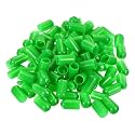 uxcell 100pcs Rubber End Caps 8mm ID Vinyl Cap Cover Screw Protectors Green