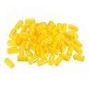 uxcell 100pcs Rubber End Caps 9.5mm(3/8") ID Vinyl PVC Round Tube Bolt Cap Cover Screw Thread Protectors Yellow
