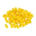 uxcell 100pcs Rubber End Caps 9mm ID Vinyl PVC Round Tube Bolt Cap Cover Screw Thread Protectors Yellow