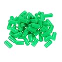 uxcell 100pcs Rubber End Caps 9mm ID Vinyl PVC Round Tube Bolt Cap Cover Screw Thread Protectors Green