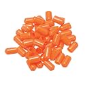 uxcell 100pcs Rubber End Caps 9mm ID Vinyl PVC Round Tube Bolt Cap Cover Screw Thread Protectors Orange