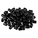 uxcell 100pcs Rubber End Caps 9mm ID Vinyl Round Tube Bolt Cap Cover Screw Thread Protectors Black