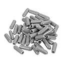 uxcell 100pcs Rubber End Caps Protective Caps 3.5mm ID Vinyl PVC Round Tube Bolt Cap Cover Screw Thread Protectors Light Grey