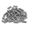 uxcell 100pcs Rubber End Caps Protective Caps 5.5mm ID Vinyl PVC Round Tube Bolt Cap Cover Screw Thread Protectors Light Grey
