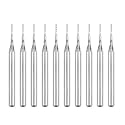 uxcell 10Pcs 0.6mm Carbide End Mill Engraving Milling Cutter CNC Router Bits for PCB Machine, 1/8" Shank
