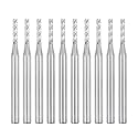 uxcell 10Pcs 1.7mm Carbide End Mill Engraving Milling Cutter CNC Router Bits for PCB Machine, 1/8" Shank