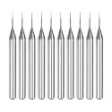 uxcell 10Pcs 0.3mm Carbide End Mill Engraving Milling Cutter CNC Router Bits for PCB Machine, 1/8" Shank