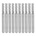 uxcell 10Pcs 2.7mm Carbide End Mill Engraving Milling Cutter CNC Router Bits for PCB Machine, 1/8" Shank