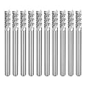 uxcell 10Pcs 3.175mm Carbide End Mill Engraving Milling Cutter CNC Router Bit for PCB Machine, 1/8" Shank