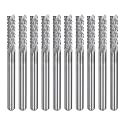 uxcell 10Pcs 3.175mm Carbide End Mill Engraving Milling Cutter CNC Router Bits for PCB Machine, 1/8" Shank