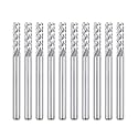 uxcell 10Pcs 3mm Carbide End Mill Engraving Milling Cutter CNC Router Bits for PCB Machine, 1/8" Shank