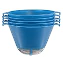 uxcell 10Pcs Paint Strainer 150 Micron 107mmx77mm Cone Paint Screen Funnel Metal Mesh for Screening Paint Gasoline Fuel Blue