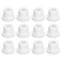 uxcell 12Pcs White Plug Holes, Waterproof Rubber Button Plug for 12mm / 0.47" Hole