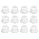 uxcell 12Pcs White Plug Holes, Waterproof Rubber Button Plug for 14mm / 0.55" Hole
