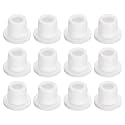uxcell 12Pcs White Plug Holes, Waterproof Rubber Button Plug for 10mm / 0.39" Hole