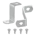 uxcell 15 Pcs 1" Offset Canvas Clips, Picture Framing Mirror Clips Z Shape Canvas Painting Mounting Clips with 2 Mounting Holes with Screws, Silver