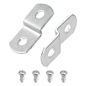 uxcell 15 Pcs 1/8" Offset Canvas Clips, Picture Framing Mirror Clips Z Shape Canvas Painting Mounting Clips with 2 Mounting Holes with Screws, Silver