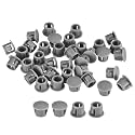 uxcell 16/5" Plastic Hole Plugs, 66Pcs Flush Type Panel Round Snap in Fastener Knockout Locking Plugs for Furniture Insert End Caps Panels, Gray