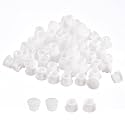uxcell 16/5" Plastic Hole Plugs, 66Pcs Flush Type Panel Round Snap in Fastener Knockout Locking Plugs for Furniture Insert End Caps Panels, White