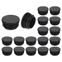 uxcell Round Plastic Plug,35mm(1.38") OD Furniture Leg Pipe Insert 18Pcs