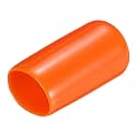 uxcell 20pcs Rubber End Caps 10mm(3/8") ID Vinyl PVC Round Tube Bolt Cap Cover Screw Thread Protectors,Orange