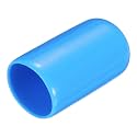 uxcell 20pcs Rubber End Caps 10mm(3/8") ID Vinyl PVC Round Tube Bolt Cap Cover Screw Thread Protectors,Light Blue