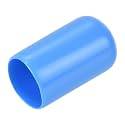 uxcell 20pcs Rubber End Caps 12mm(1/2 inch) ID Vinyl Round Tube Bolt Cap Cover Screw Thread Protectors Light Blue