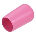 uxcell 20pcs Rubber End Caps 12mm(1/2 inch) ID Vinyl PVC Round Tube Bolt Cap Cover Screw Thread Protectors Pink