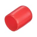 uxcell 20pcs Rubber End Caps 15.5mm ID Vinyl Round Tube Bolt Cap Cover Thread Protectors Red