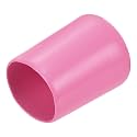 uxcell 20pcs Rubber End Caps 15mm ID Vinyl PVC Round Tube Bolt Cap Cover Screw Thread Protectors Pink