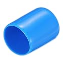 uxcell 20pcs Rubber End Caps 15mm(9/16") ID Vinyl PVC Round Tube Bolt Cap Cover Screw Thread Protectors,Light Blue