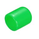 uxcell 20pcs Rubber End Caps 16mm(5/8") ID Vinyl PVC Round Tube Bolt Cap Cover Screw Thread Protectors Green