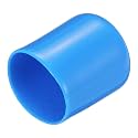 uxcell 20pcs Rubber End Caps 16mm(5/8") ID Vinyl PVC Round Tube Bolt Cap Cover Screw Thread Protectors,Light Blue