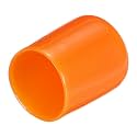 uxcell 20pcs Rubber End Caps 16mm(5/8") ID Vinyl PVC Round Tube Bolt Cap Cover Screw Thread Protectors,Orange