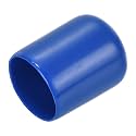 uxcell 20pcs Rubber End Caps 16mm ID Vinyl Round Tube Bolt Cap Cover Screw Thread Protectors Blue