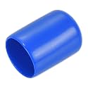 uxcell 20pcs Rubber End Caps 18mm ID Vinyl Round Tube Bolt Cap Cover Screw Thread Protectors Blue
