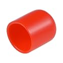 uxcell 20pcs Rubber End Caps 18mm ID Vinyl Round Tube Bolt Cap Cover Thread Protectors Red