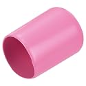 uxcell 20pcs Rubber End Caps 18mm ID Vinyl PVC Round Tube Bolt Cap Cover Screw Thread Protectors Pink